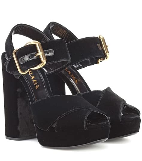 prada samt sandalen|Prada shoes for women.